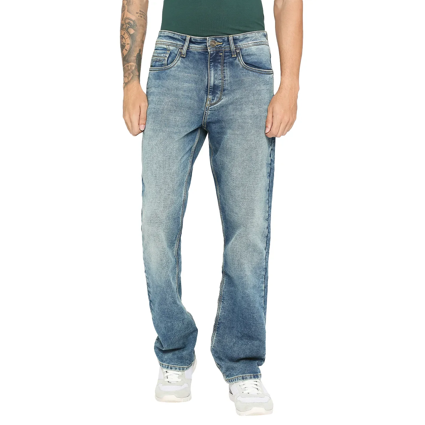 Blue Boot Cut Fit Men's Denims by Being Human Clothing