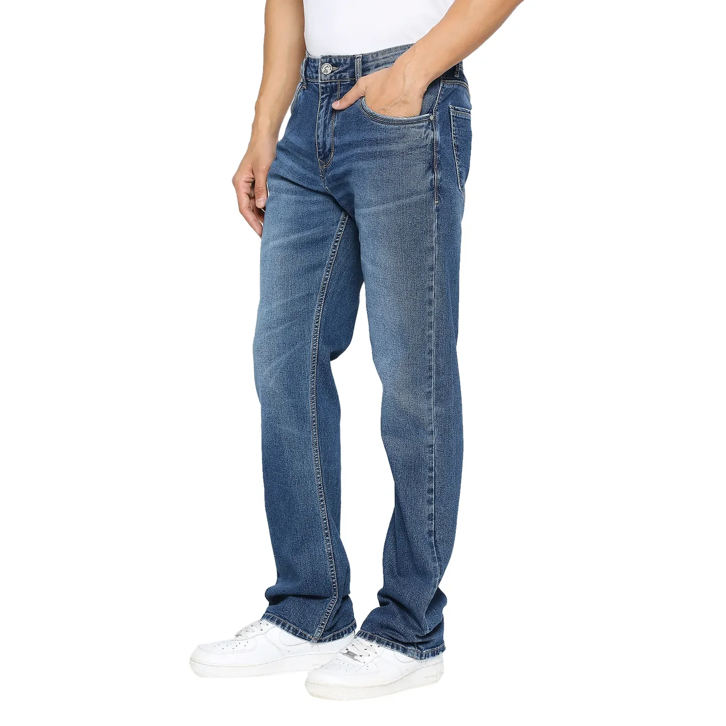 Blue Boot Cut Fit Men's Denims by Being Human Clothing - Image 2