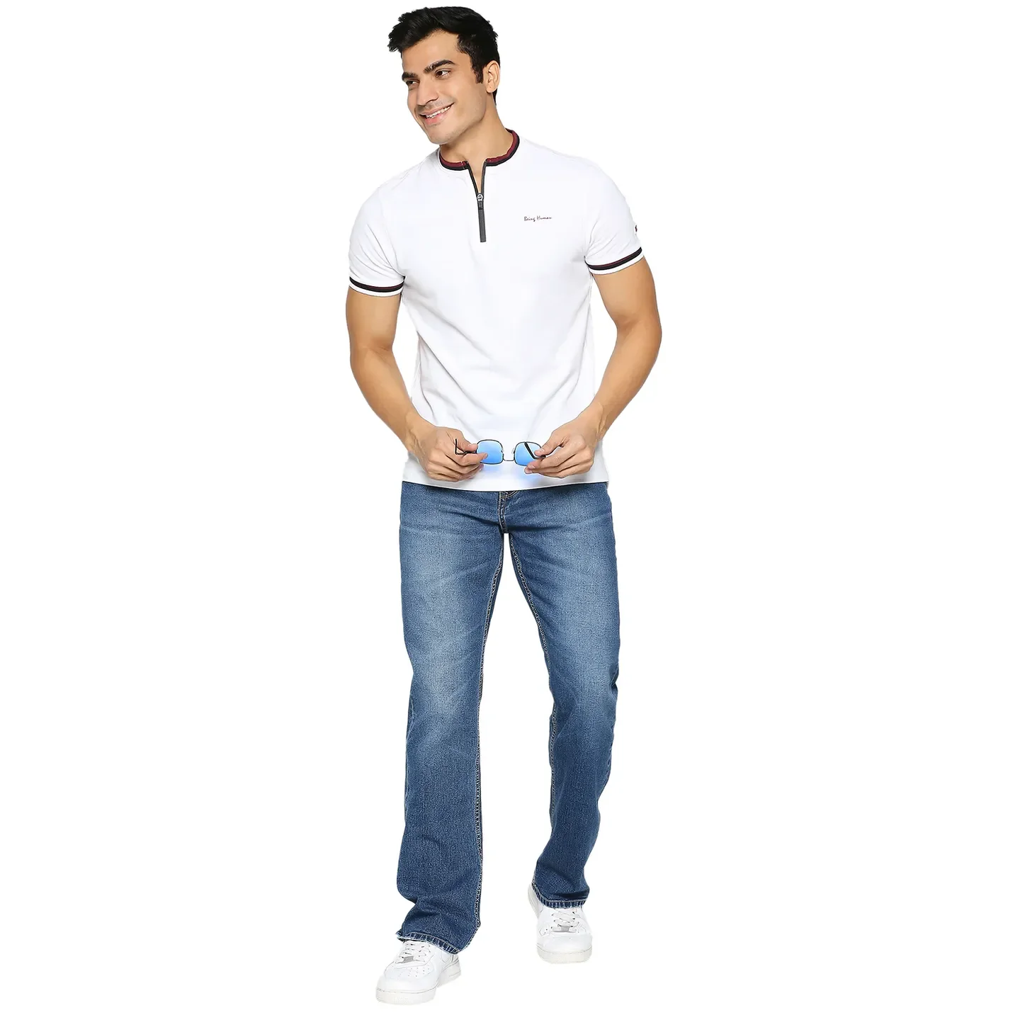 Blue Boot Cut Fit Men's Denims by Being Human Clothing - Image 6