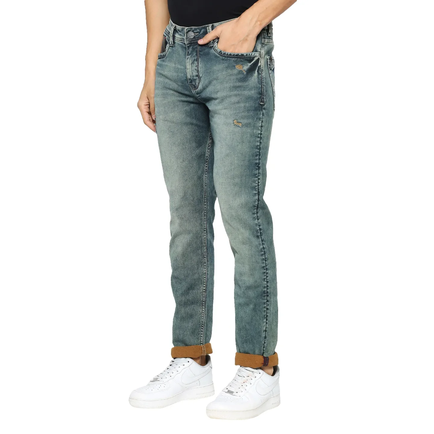 Blue Boot Cut Fit Men's Denims by Being Human Clothing - Image 2