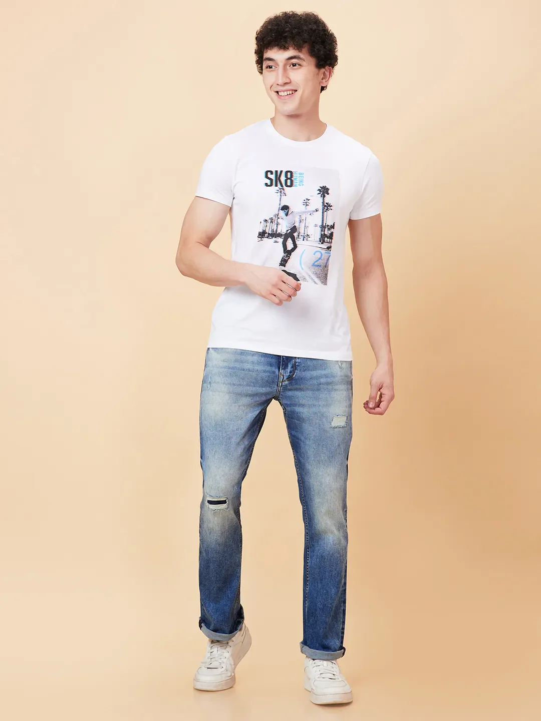 Blue Boot Cut Fit Men's Denims by Being Human Clothing - Image 2