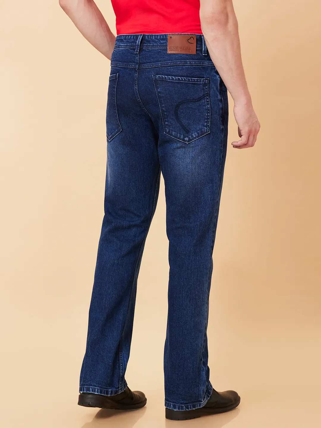 Blue Boot Cut Fit Men's Denims by Being Human Clothing - Image 3