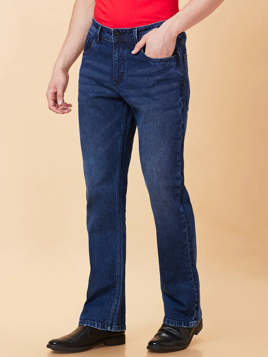 Blue Boot Cut Fit Men's Denims by Being Human Clothing - Image 4