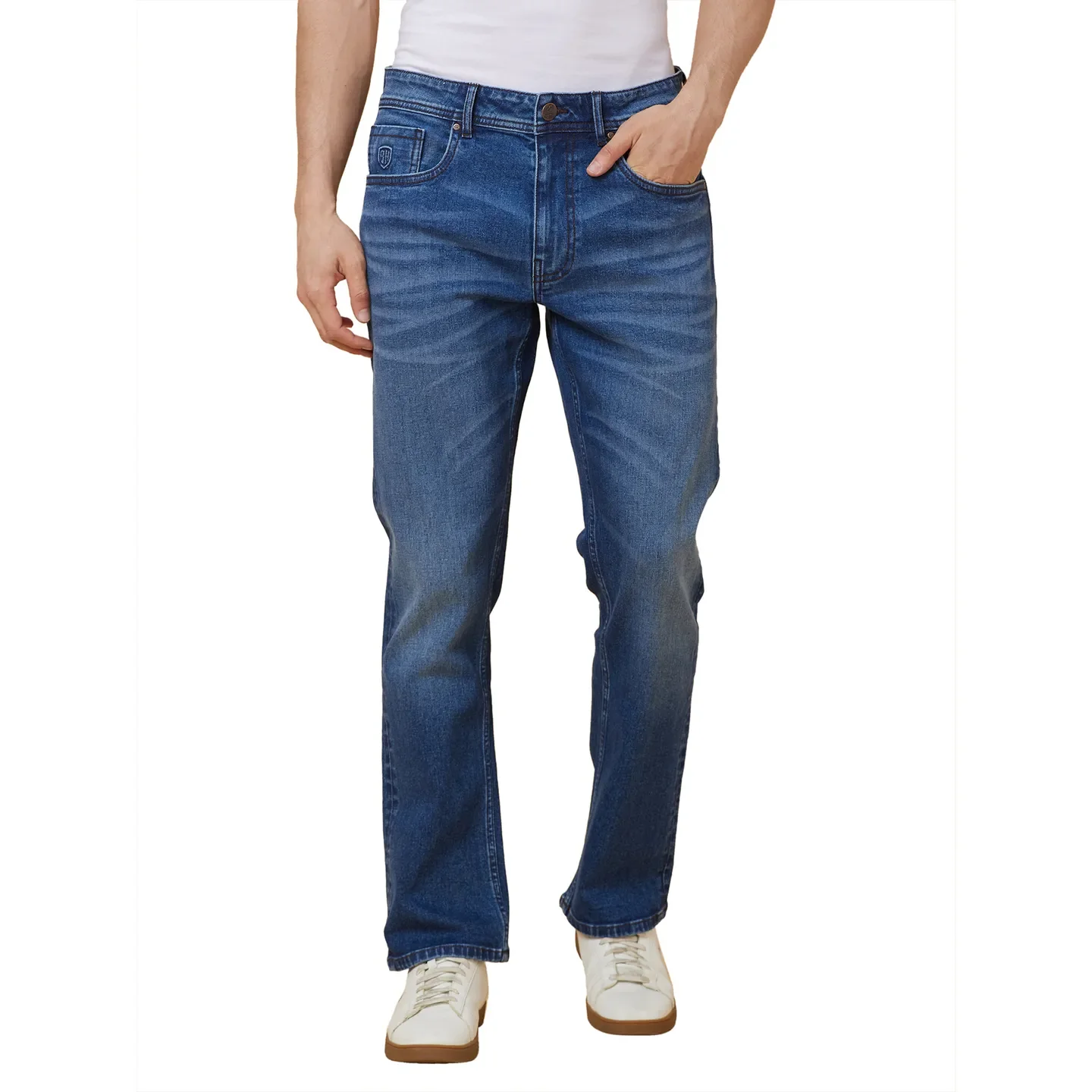 Blue Boot Cut Fit Men's Denims by Being Human Clothing