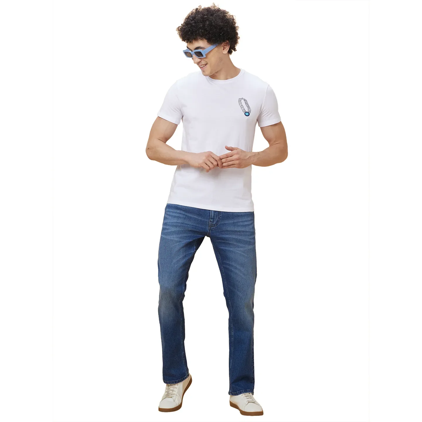 Blue Boot Cut Fit Men's Denims by Being Human Clothing - Image 4