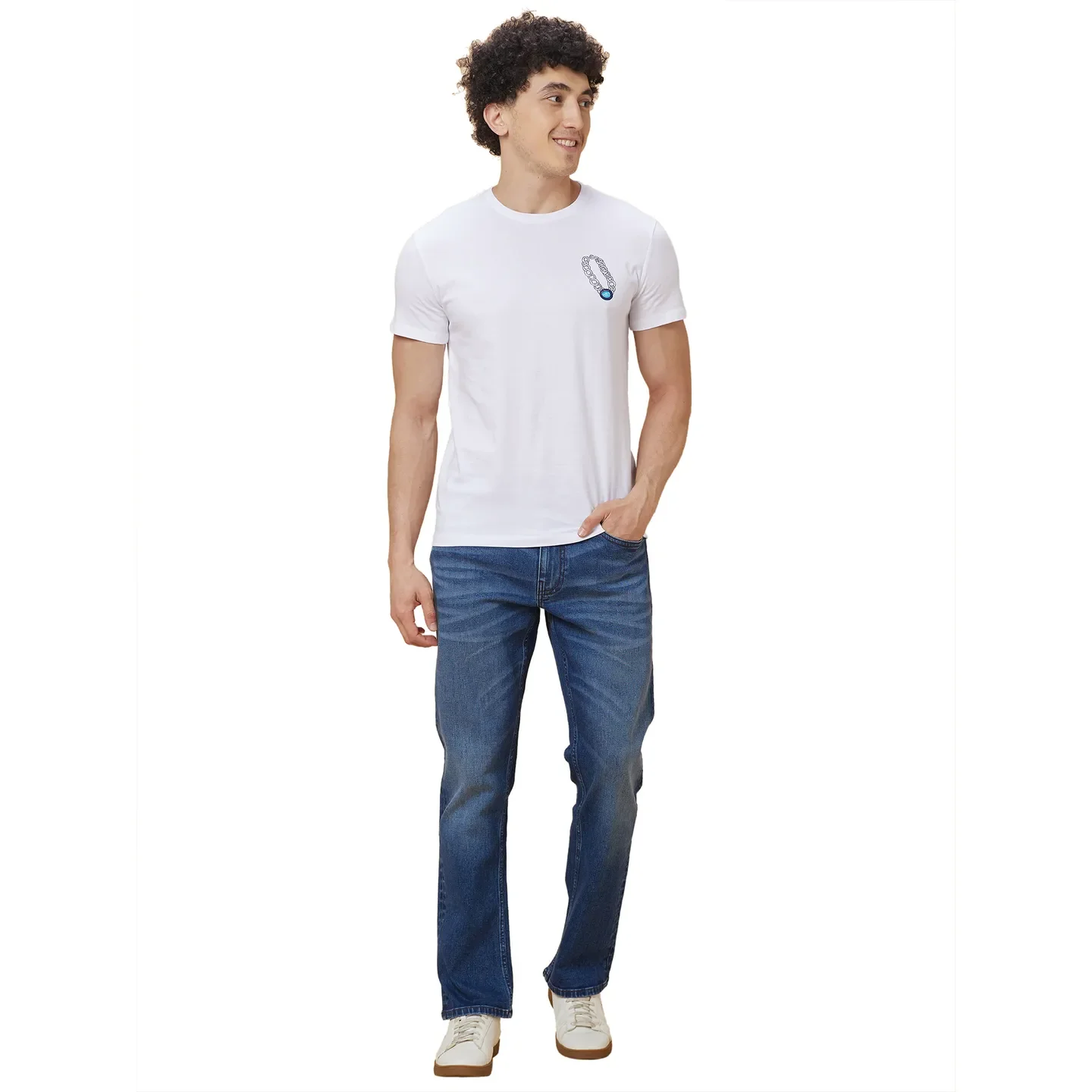 Blue Boot Cut Fit Men's Denims by Being Human Clothing - Image 5