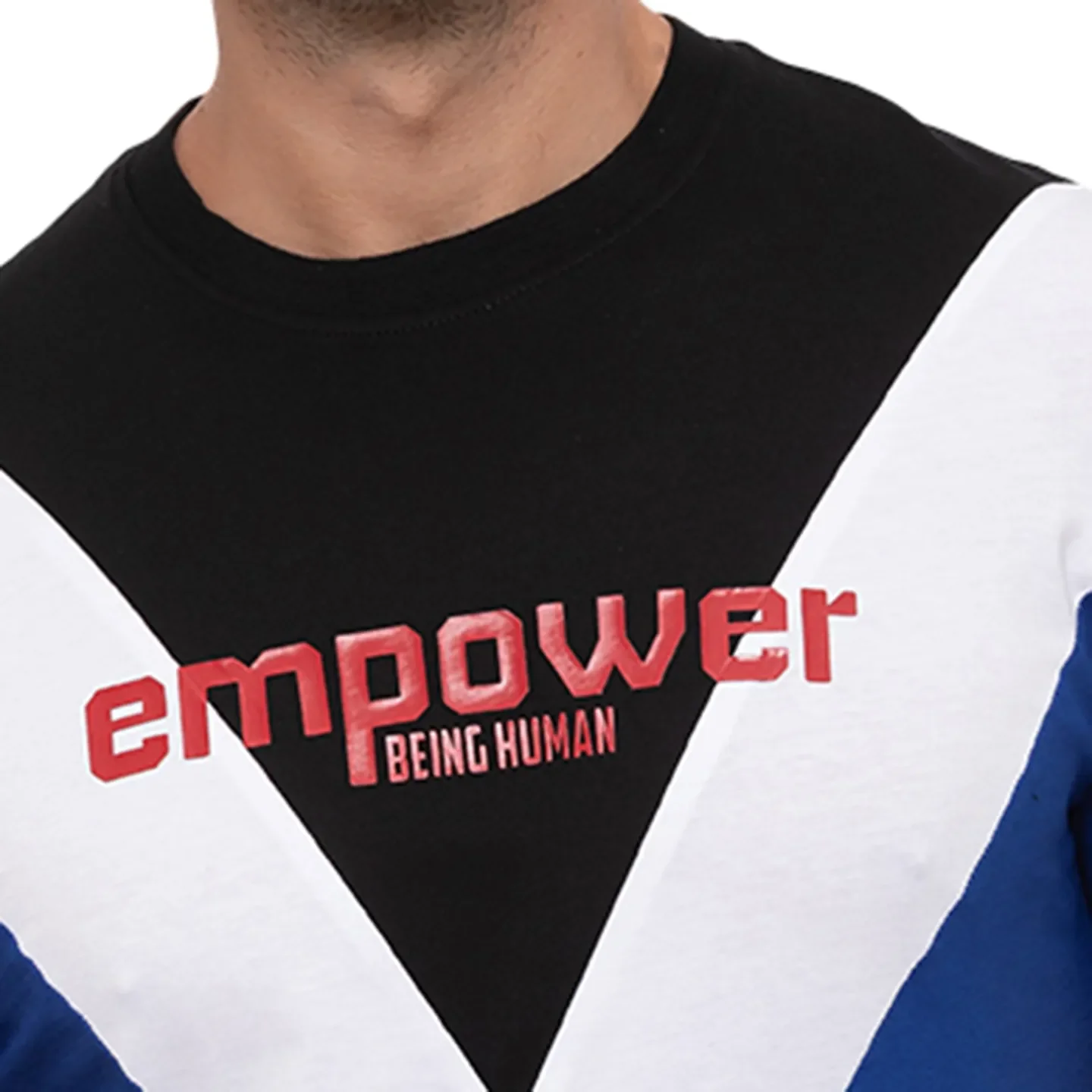 Black Boxy Over Sized Fit Round Neck Men's T-Shirt by Being Human Clothing - Image 4