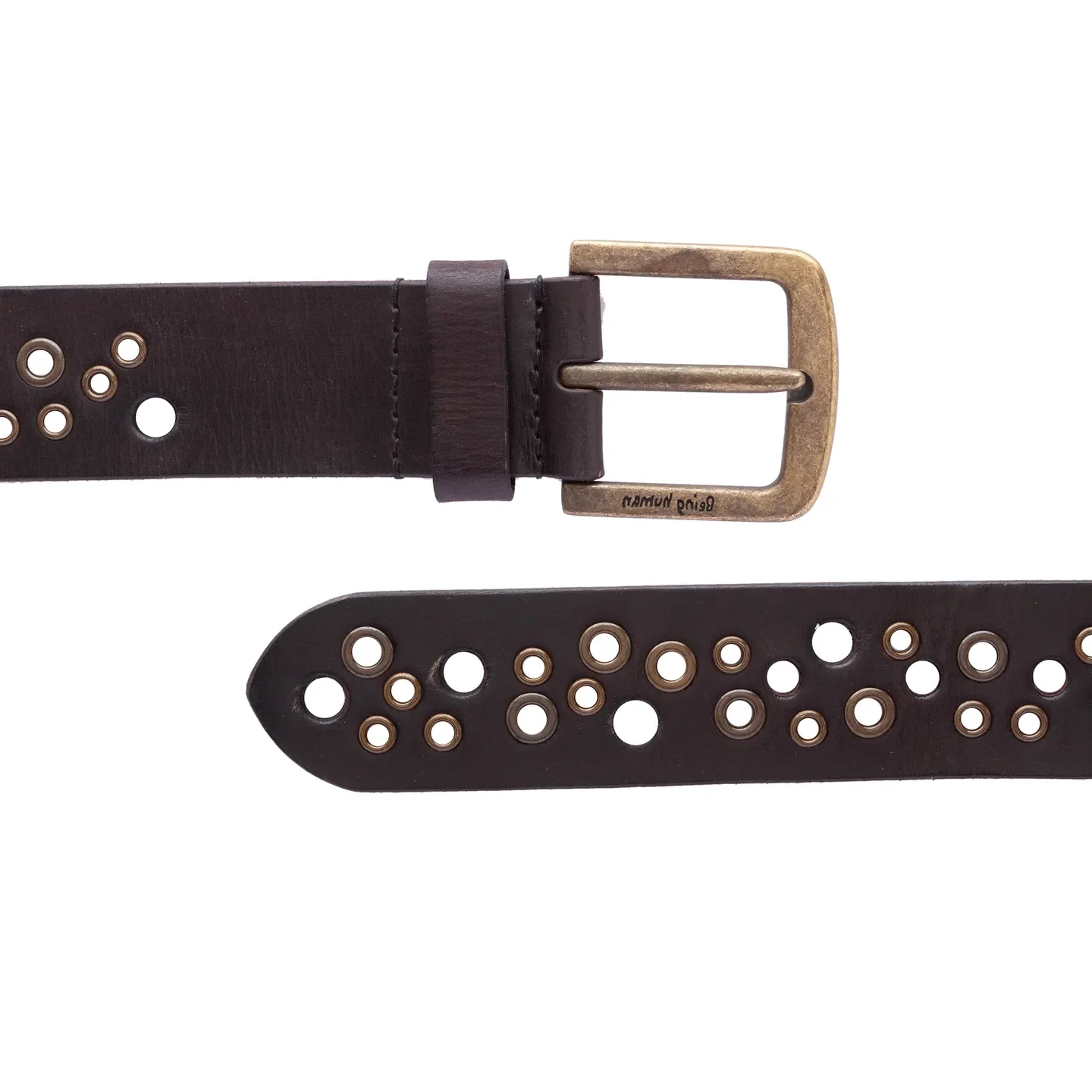 Brown Leather Men's Belt By Being Human Clothing - Image 3