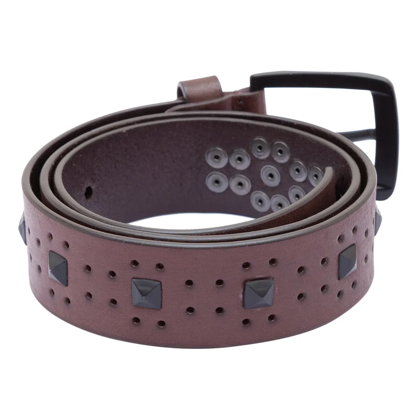 Brown Leather Men's Belt By Being Human Clothing - Image 2