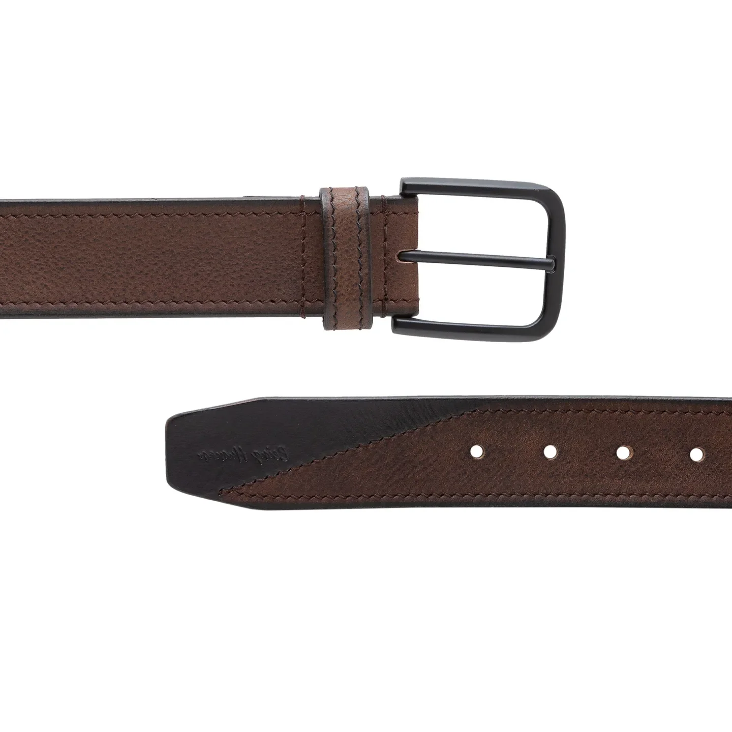 Brown Leather Men's Belt By Being Human Clothing - Image 3