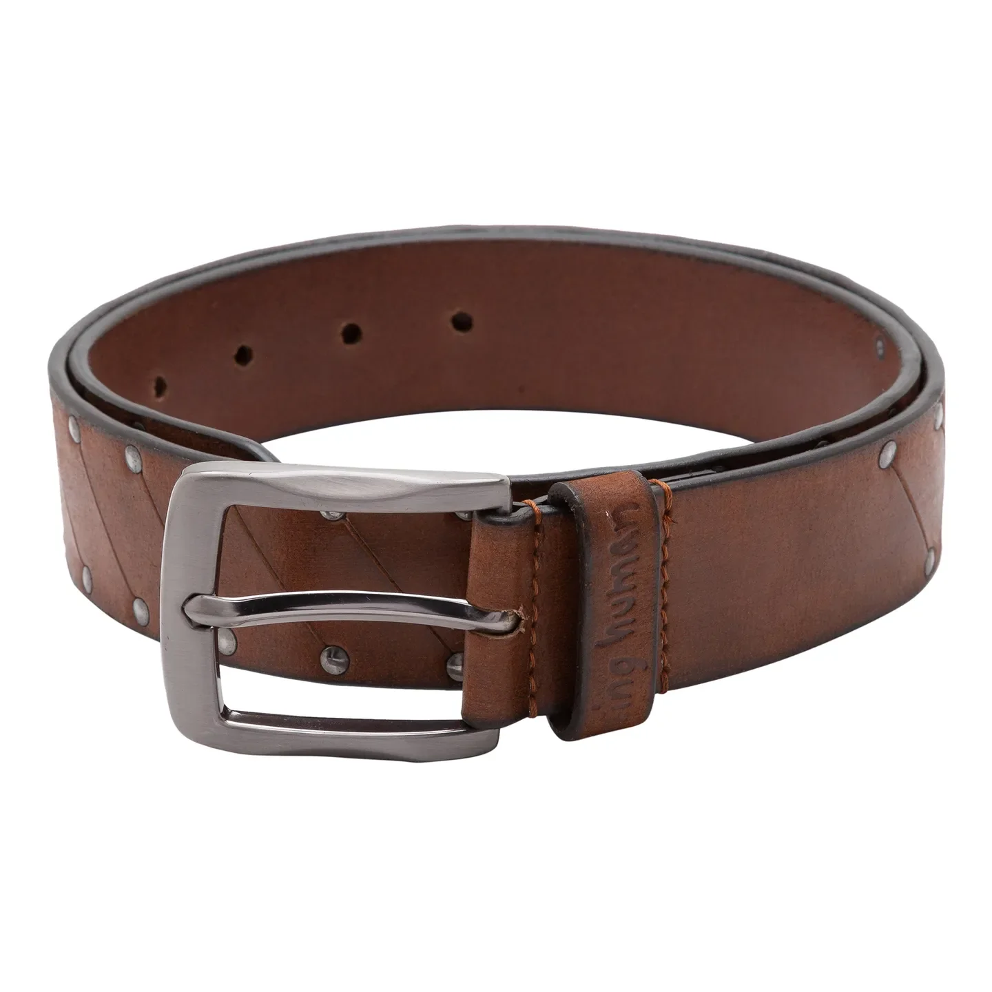 Brown Leather Men's Belt By Being Human Clothing