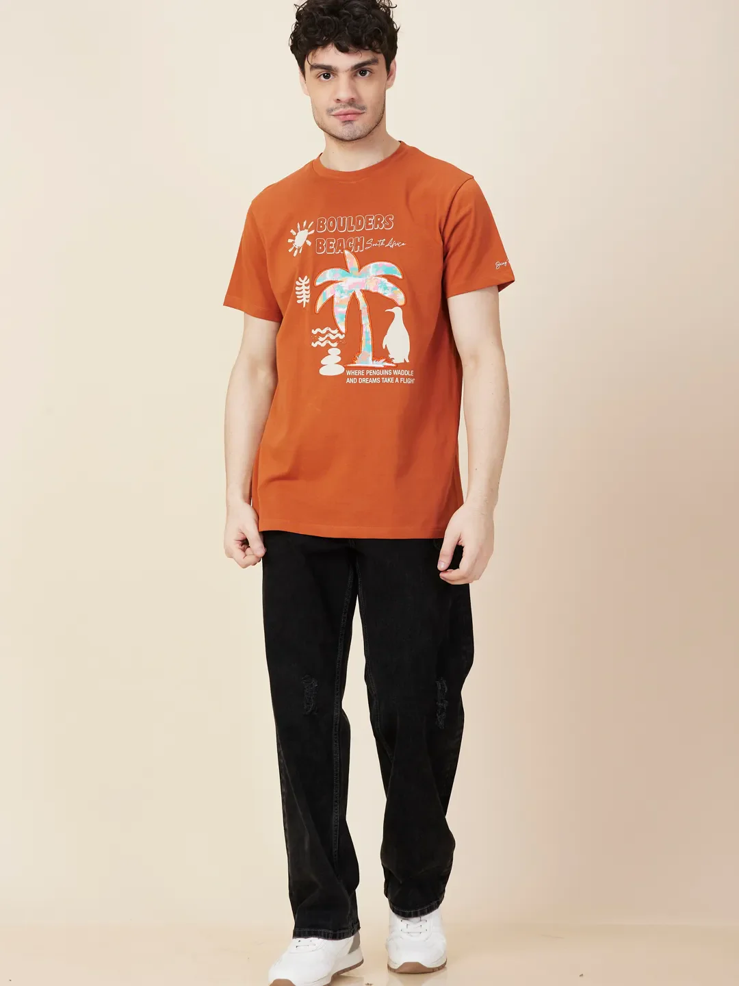 Amber Easy Fit Round Neck Men's T-Shirt by Being Human Clothing - Image 2