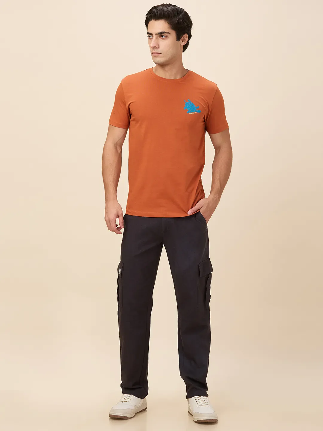 Amber Slim Fit Round Neck Men's T-Shirt by Being Human Clothing - Image 2