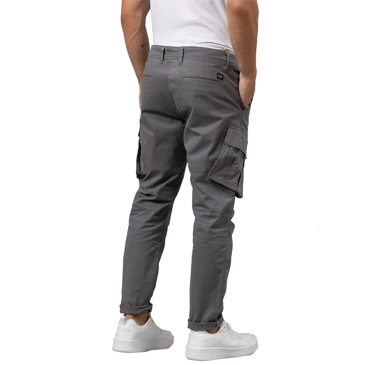 Grey Cargo fit Men's Chinos by Being Human Clothing - Image 3