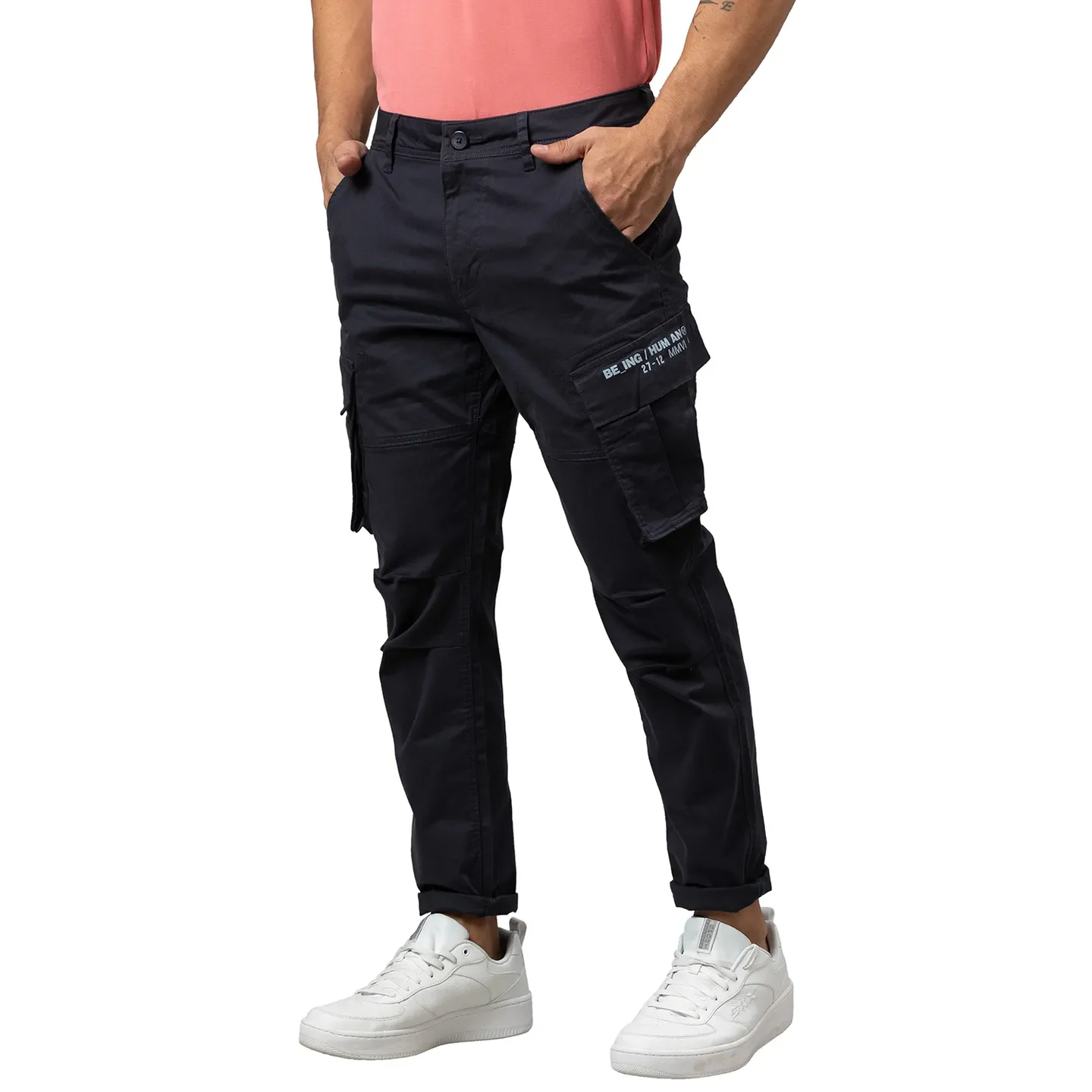 Blue Cargo fit Men's Chinos by Being Human Clothing - Image 4