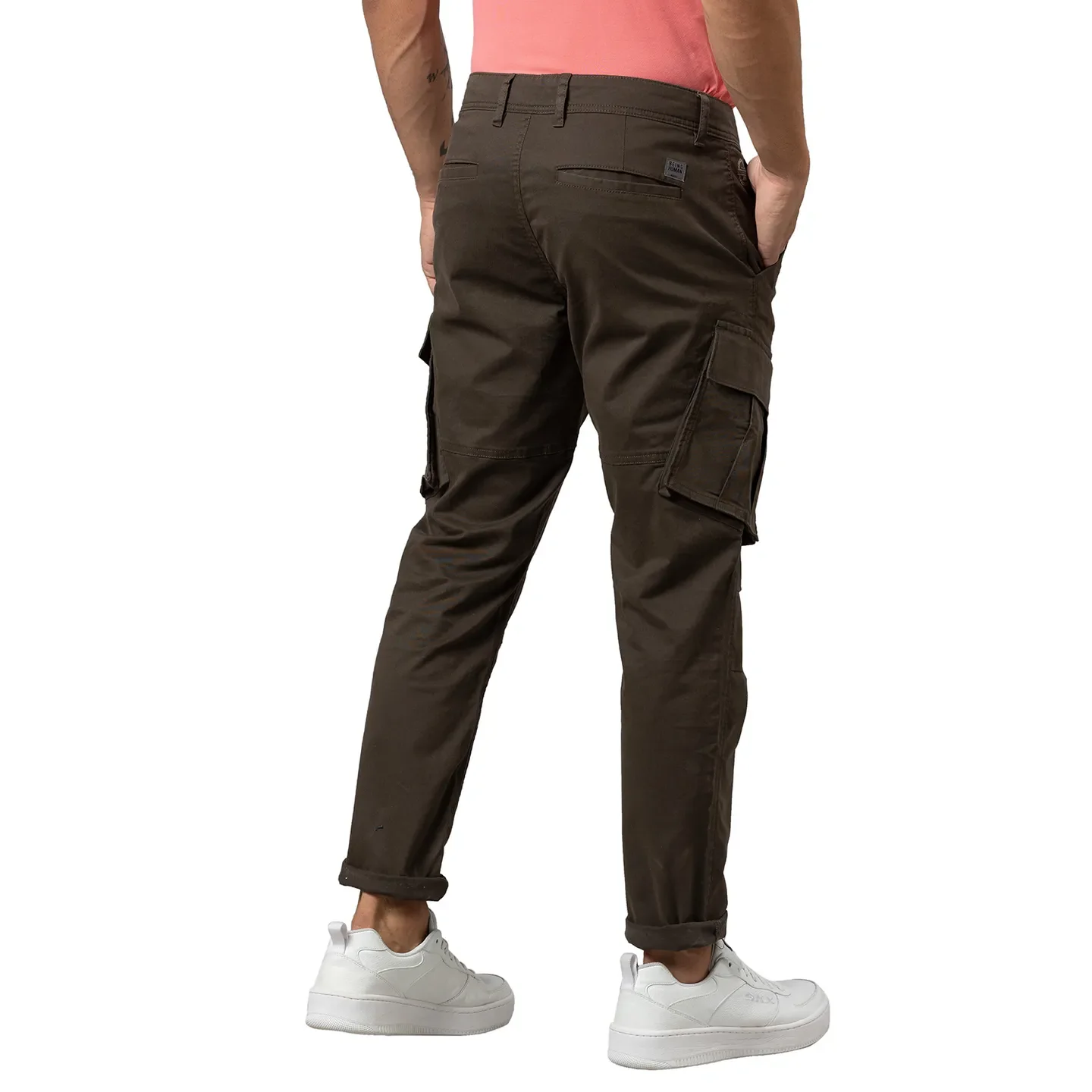 Olive Cargo fit Men's Chinos by Being Human Clothing - Image 3