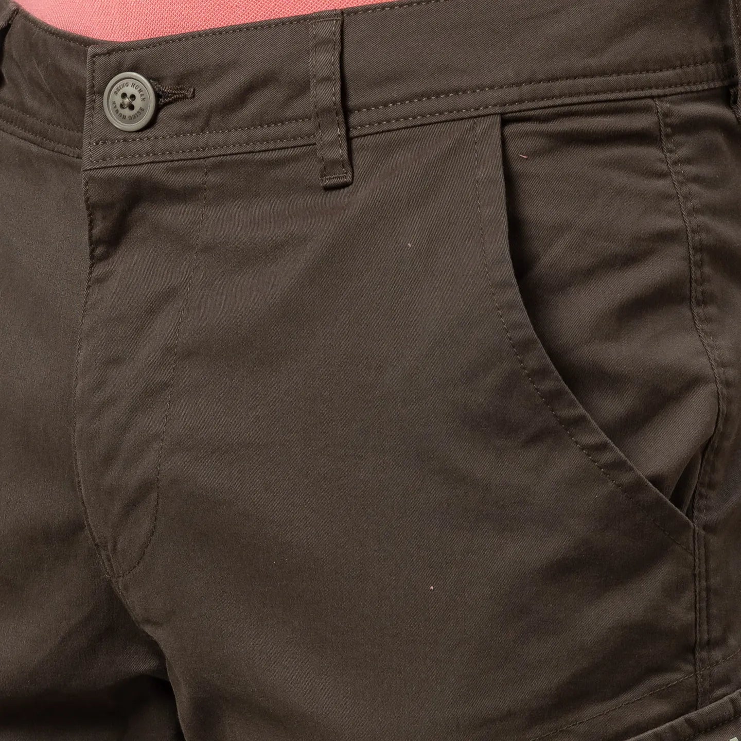 Olive Cargo fit Men's Chinos by Being Human Clothing - Image 5
