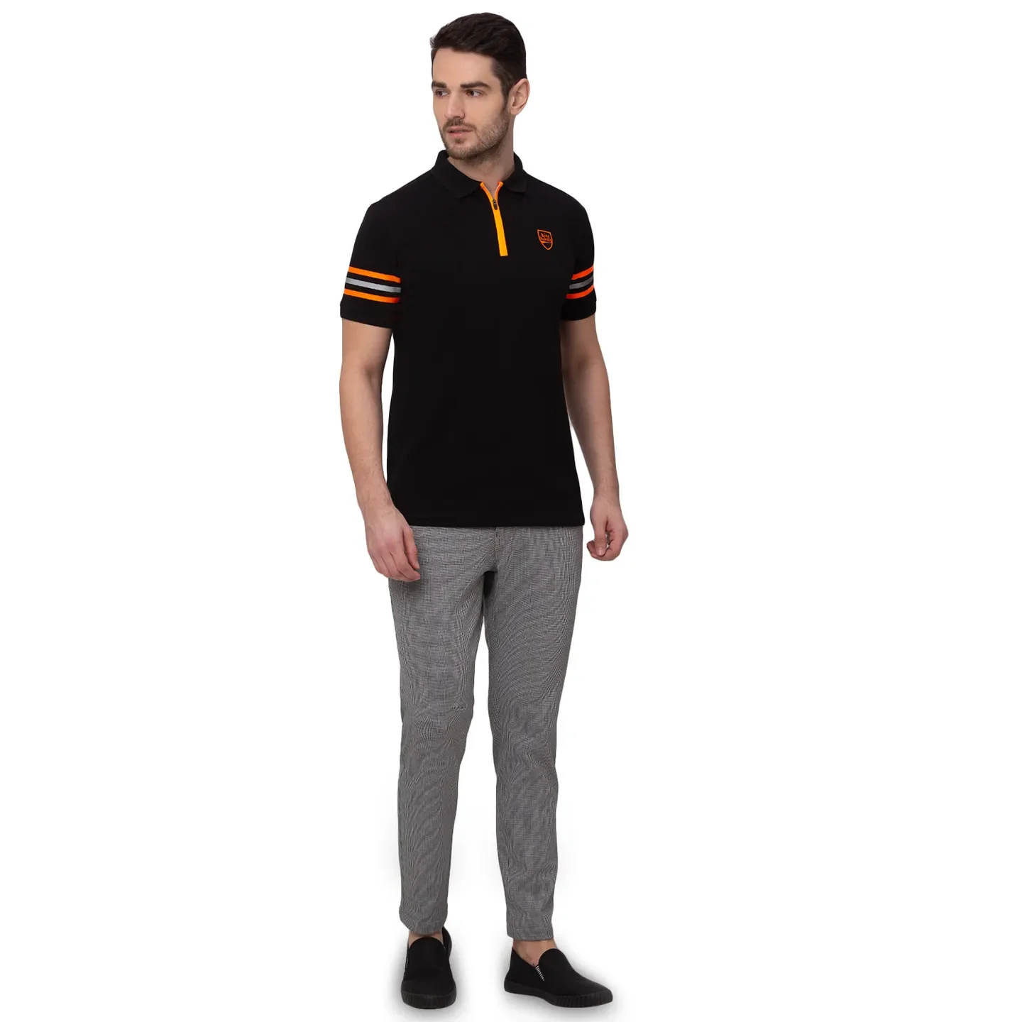 Black Cropped Fit Men's Chinos by Being Human Clothing - Image 4