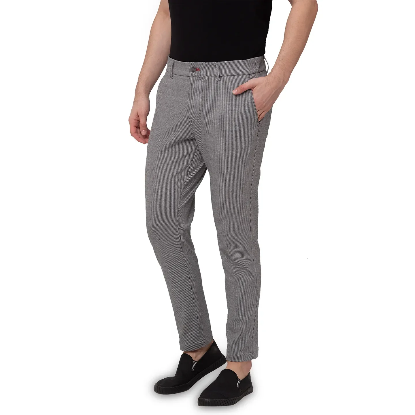 Black Cropped Fit Men's Chinos by Being Human Clothing - Image 5