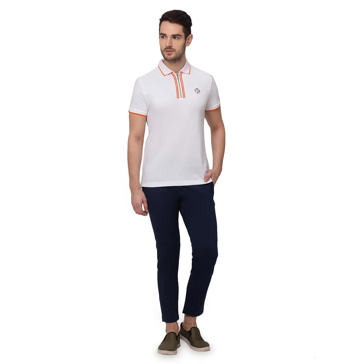 Blue Cropped Fit Men's Chinos by Being Human Clothing - Image 4