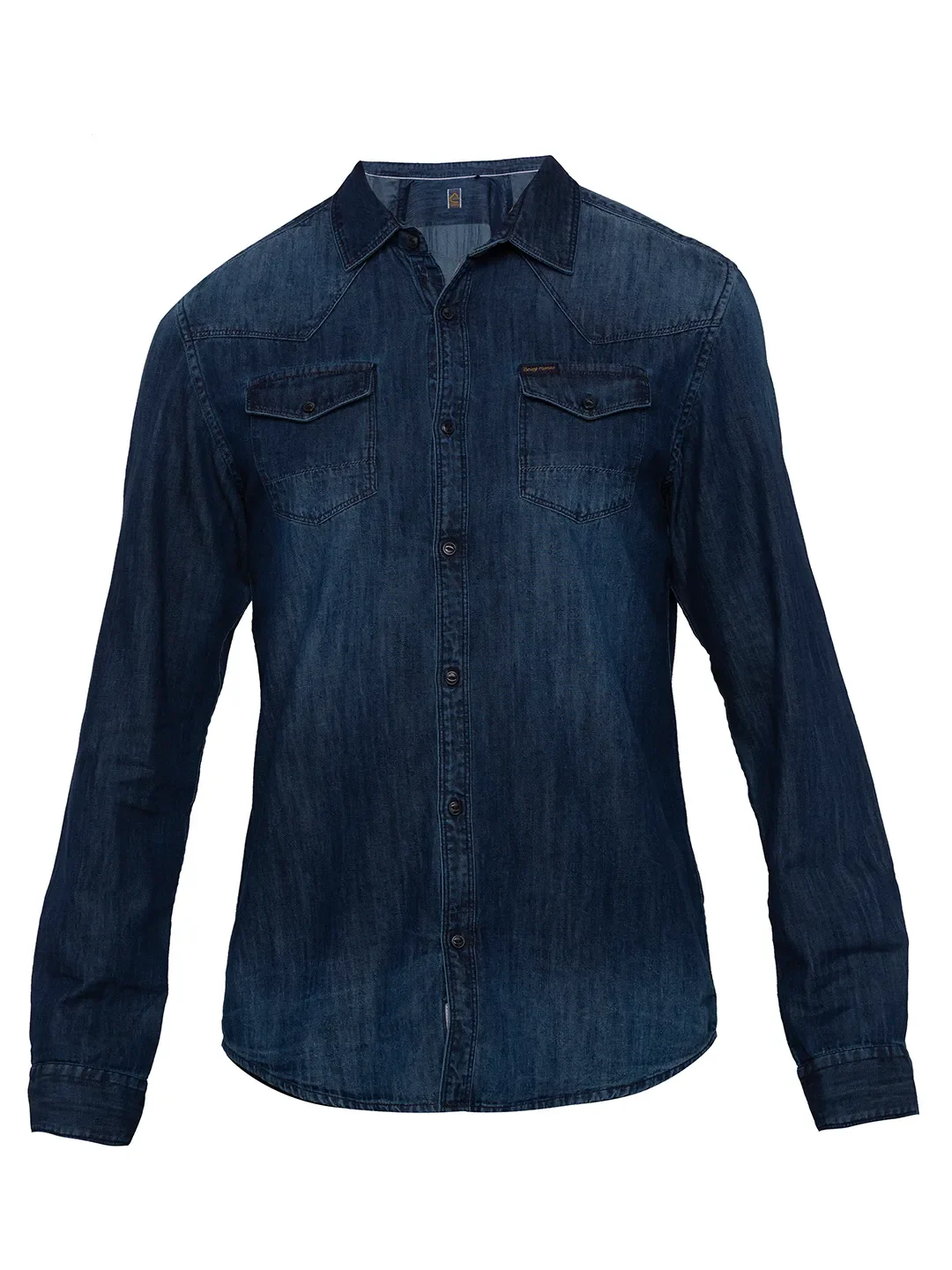 Blue Comfort Fit Regular Collar Long Sleeves Cotton Men's Shirt by Being Human Clothing - Image 5