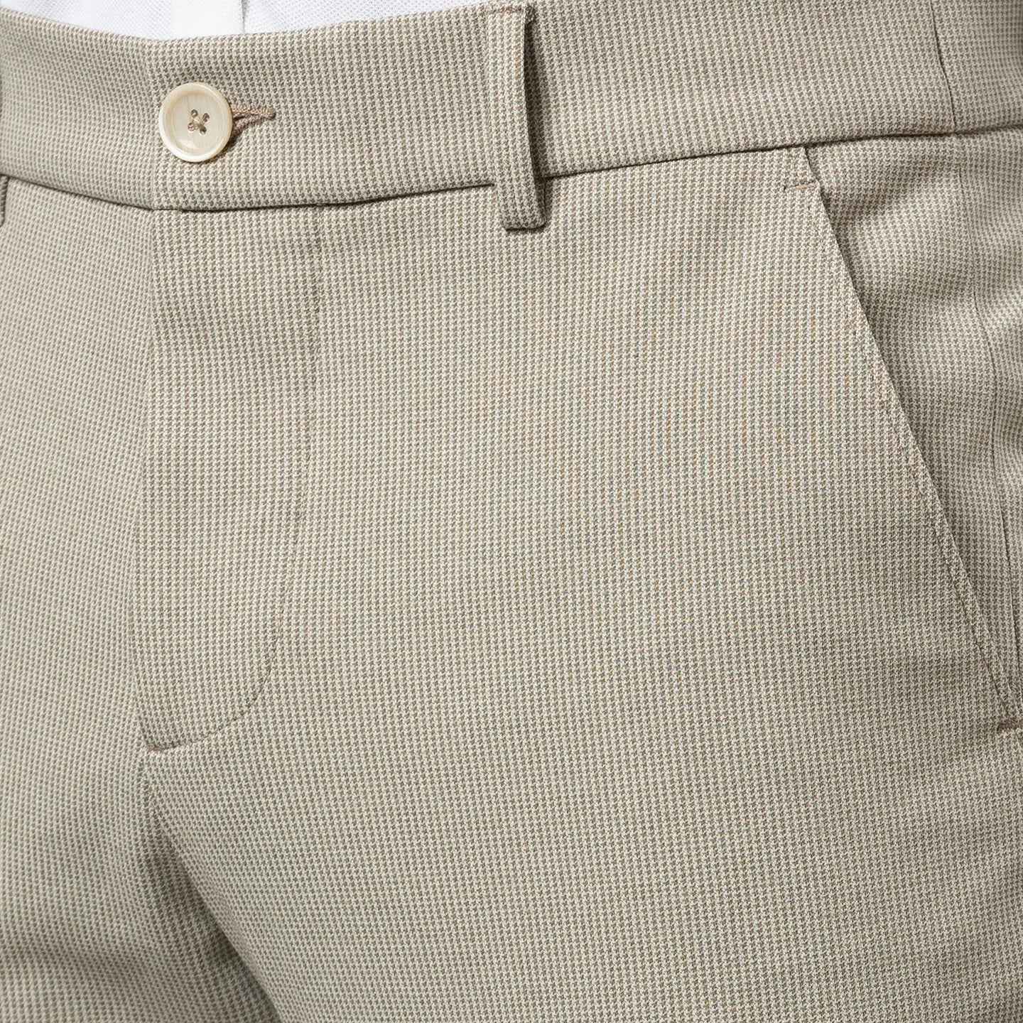 Beige Cropped Fit Men's Chinos by Being Human Clothing - Image 5