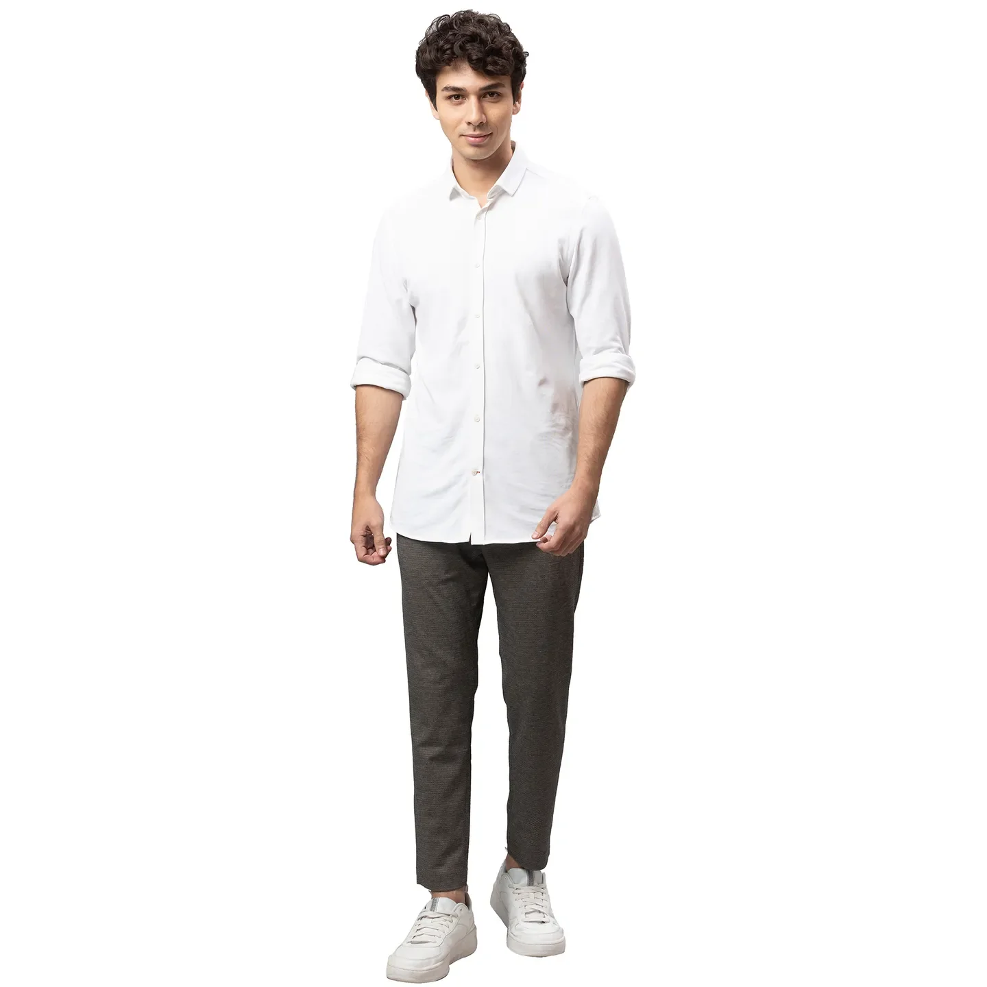 Black Cropped Fit Men's Chinos by Being Human Clothing - Image 2
