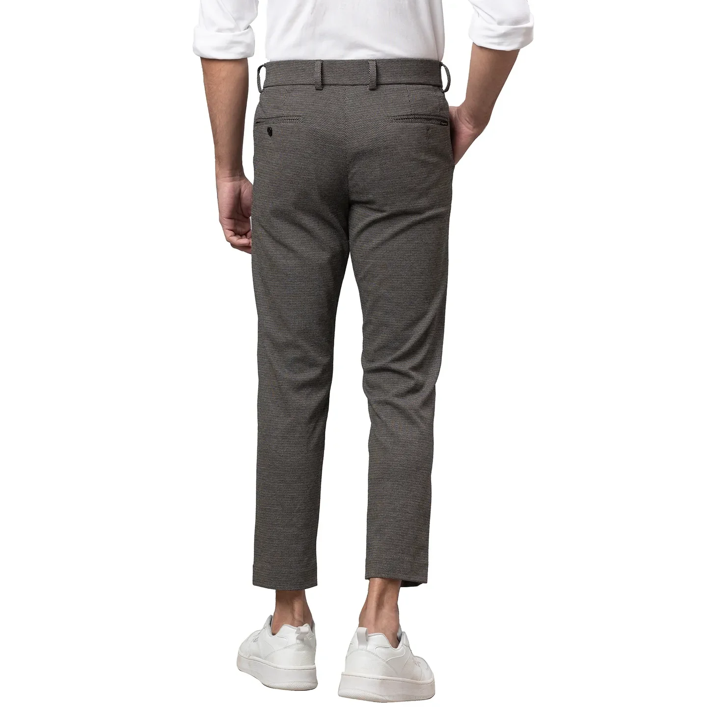 Black Cropped Fit Men's Chinos by Being Human Clothing - Image 3