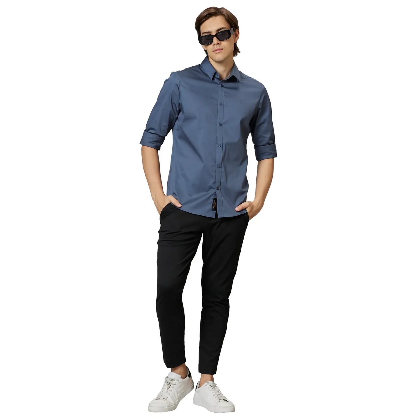 Black Cropped Fit Men's Chinos by Being Human Clothing - Image 5