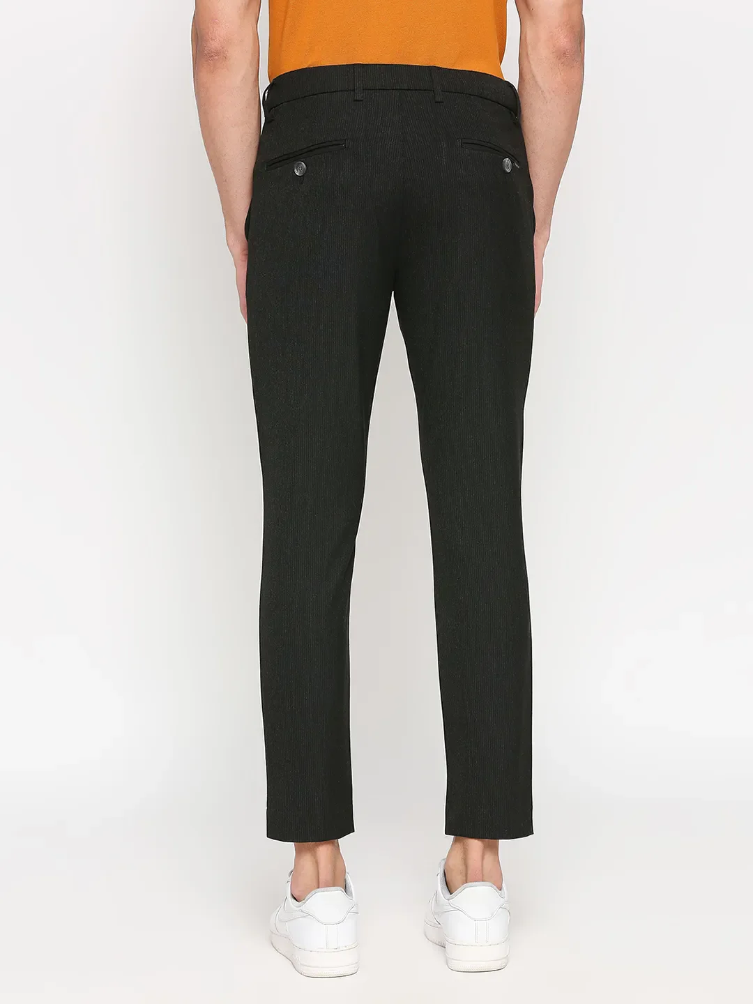 Black Cropped Fit Men's Chinos by Being Human Clothing - Image 4