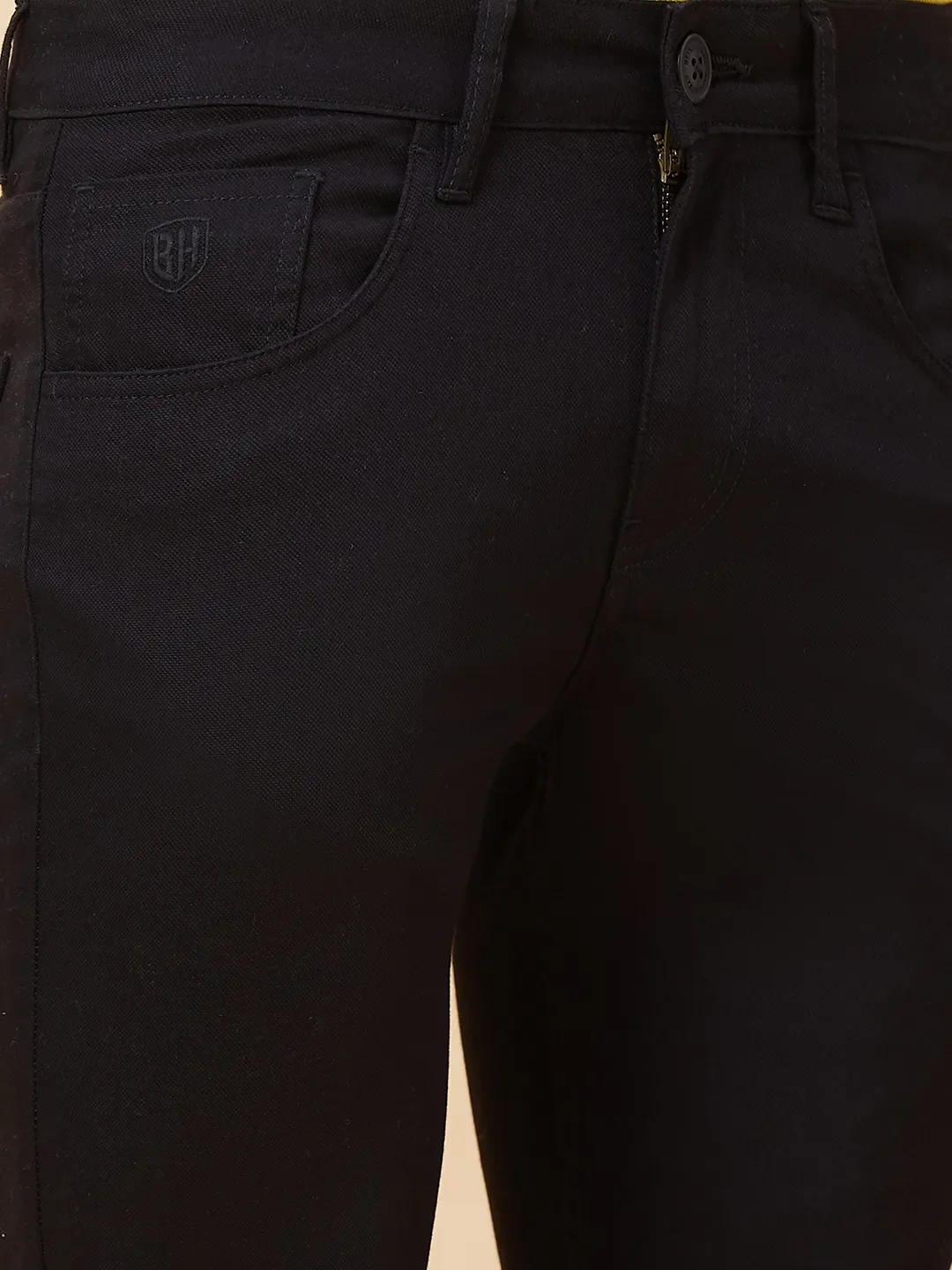 Black Cropped Fit Men's Chinos by Being Human Clothing - Image 8