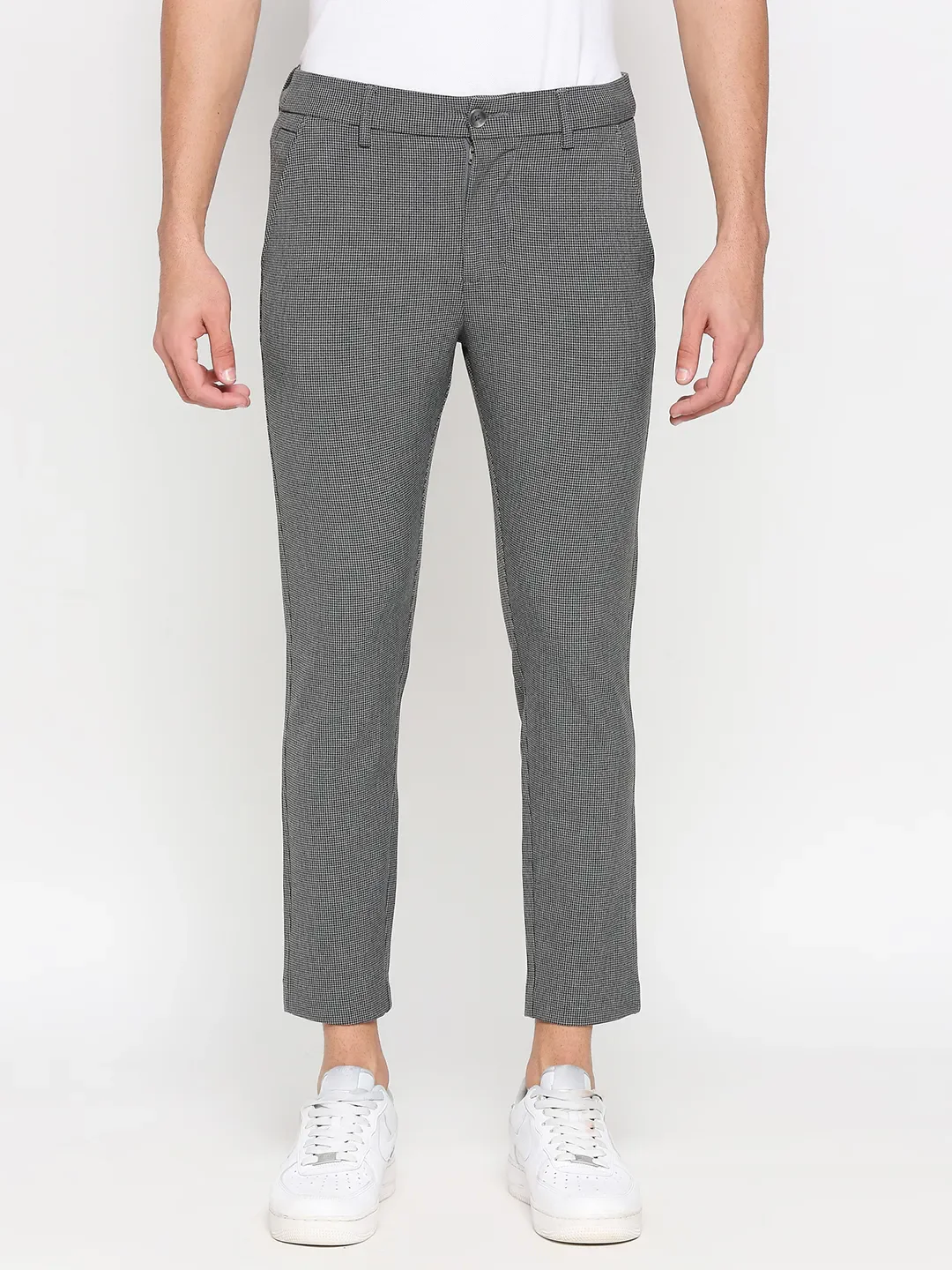 Black Cropped Fit Men's Chinos by Being Human Clothing