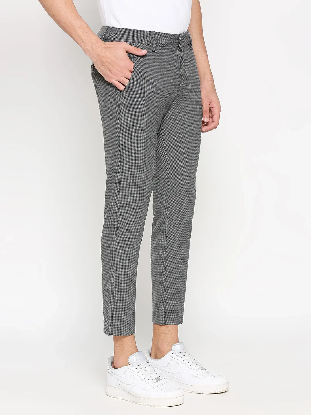 Black Cropped Fit Men's Chinos by Being Human Clothing - Image 3