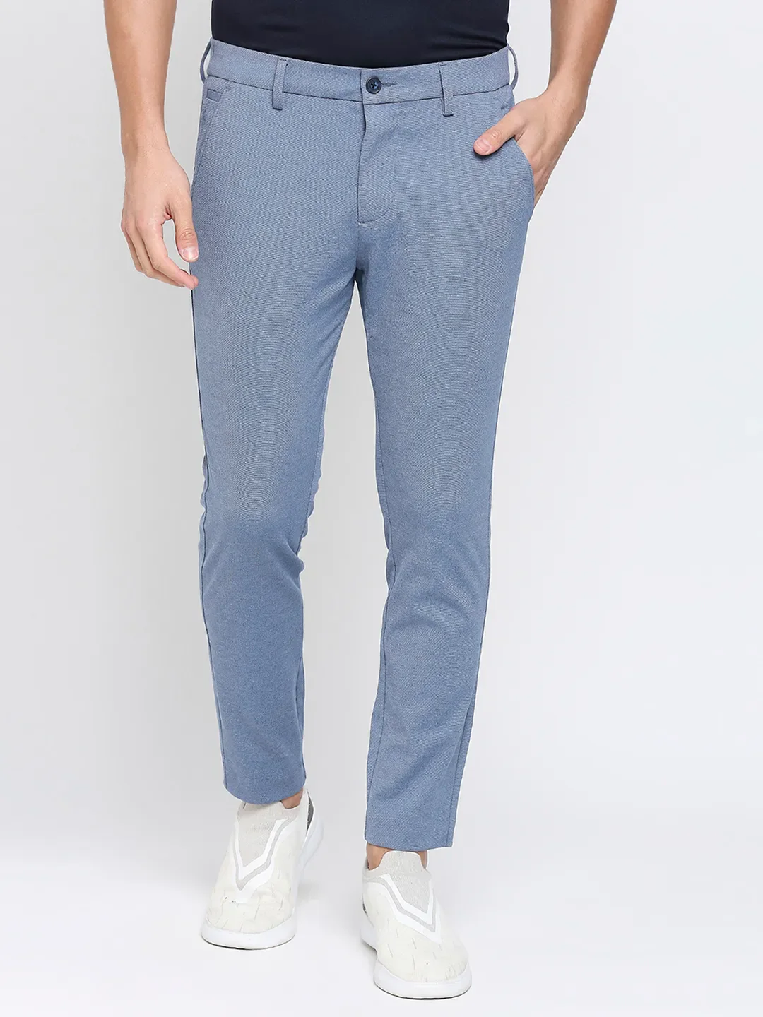 Blue Cropped Fit Men's Chinos by Being Human Clothing
