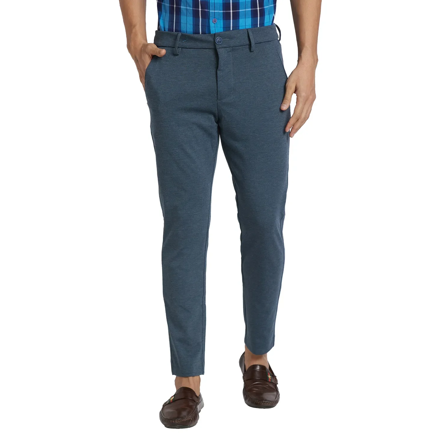 Blue Cropped Fit Men's Chinos by Being Human Clothing