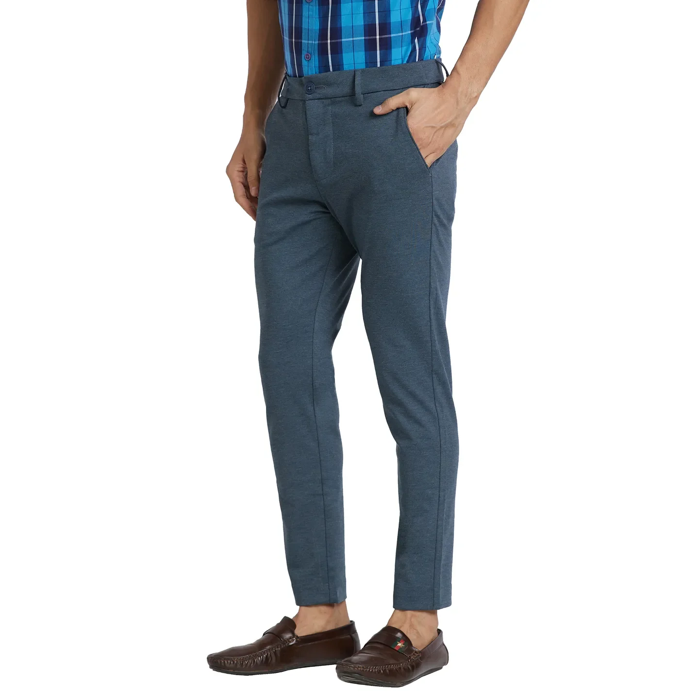 Blue Cropped Fit Men's Chinos by Being Human Clothing - Image 11