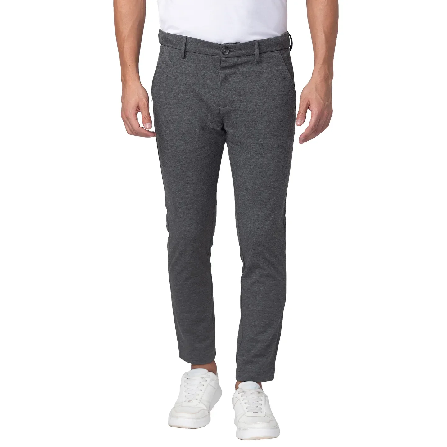 Grey Cropped Fit Men's Chinos by Being Human Clothing - Image 11