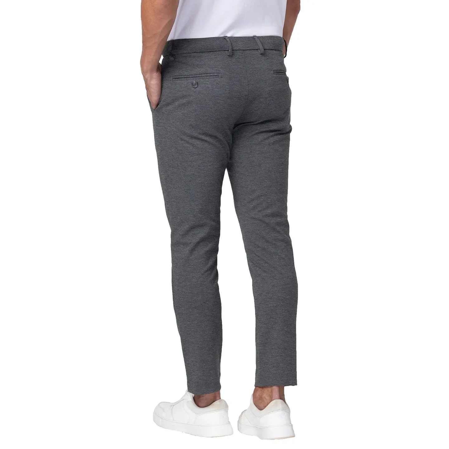 Grey Cropped Fit Men's Chinos by Being Human Clothing - Image 9