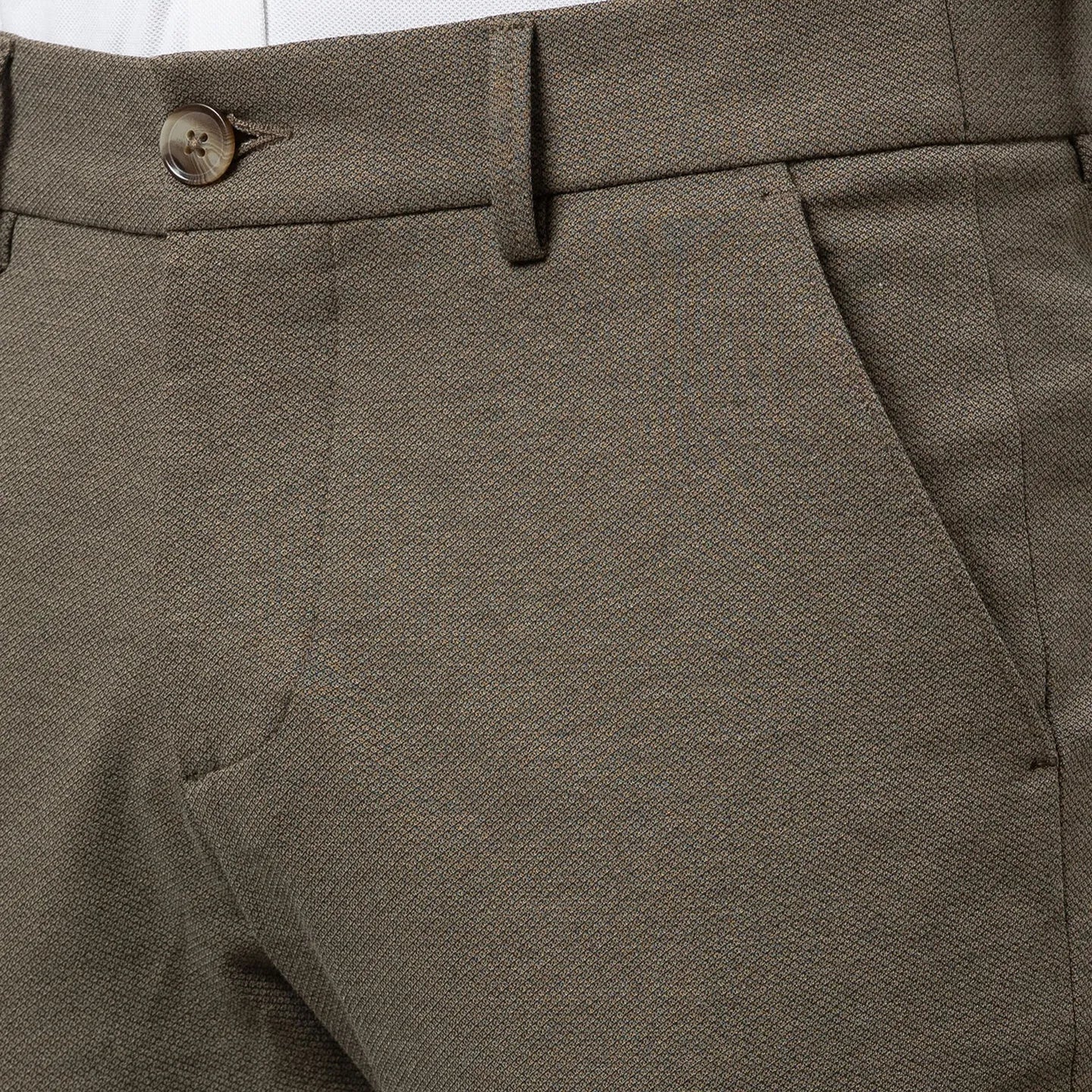 Khaki Cropped Fit Men's Chinos by Being Human Clothing - Image 5