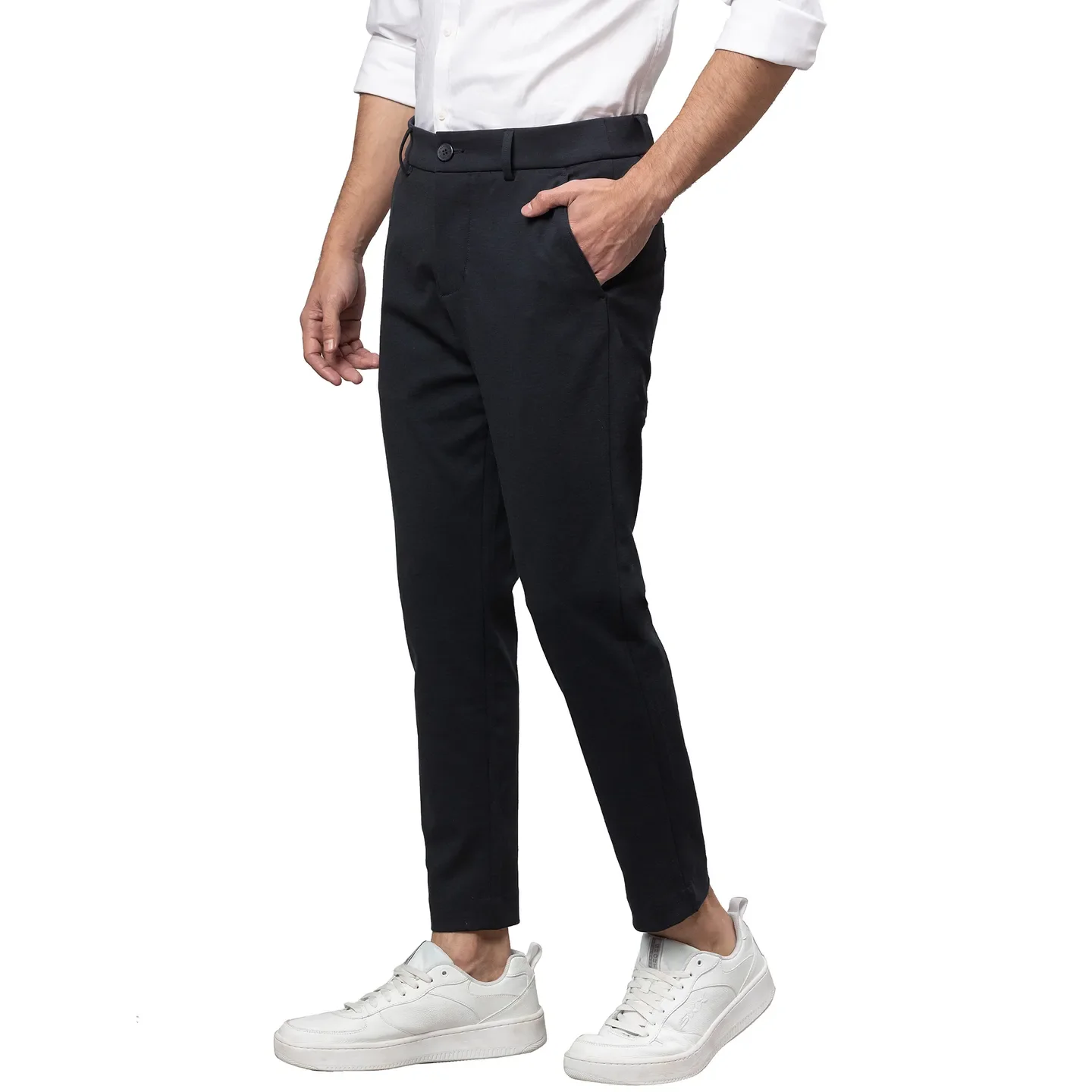Blue Cropped Fit Men's Chinos by Being Human Clothing - Image 4