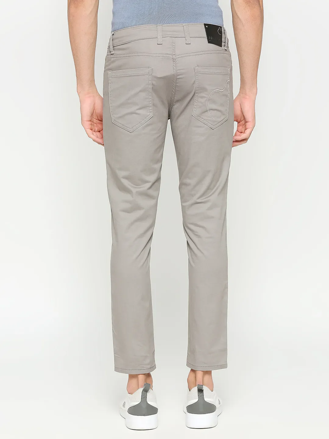 Grey Cropped Fit Men's Chinos by Being Human Clothing - Image 4