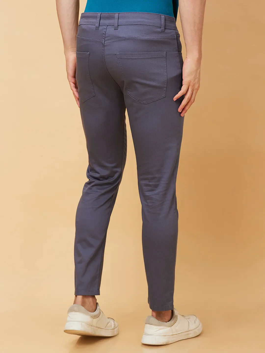 Grey Cropped Fit Men's Chinos by Being Human Clothing - Image 10
