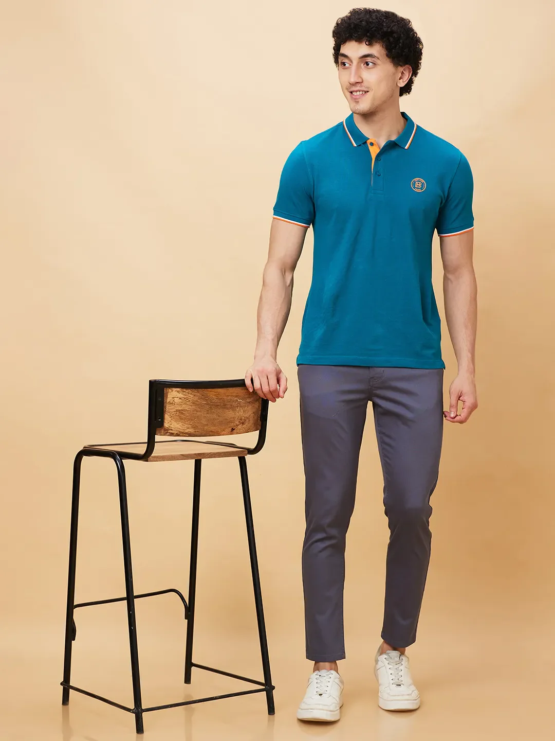 Grey Cropped Fit Men's Chinos by Being Human Clothing - Image 7