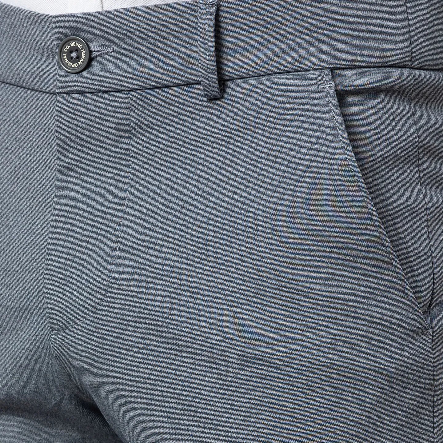 Blue Cropped Fit Men's Chinos by Being Human Clothing - Image 5