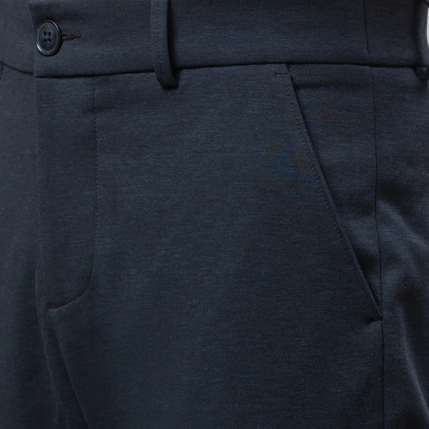 Navy Cropped Fit Chinos For Men By Being Human Clothing - Image 5
