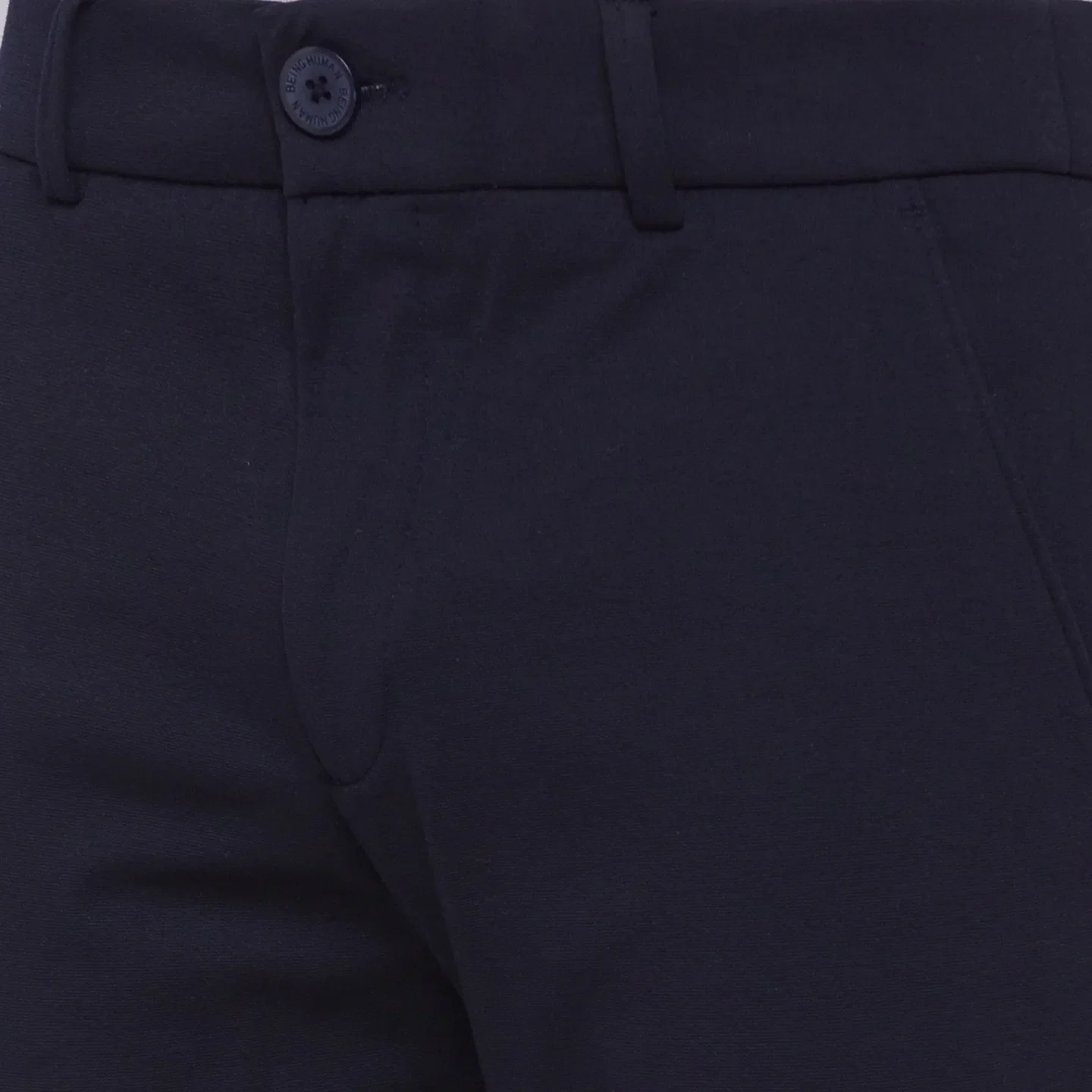 Blue Cropped Fit Men's Chinos by Being Human Clothing - Image 3