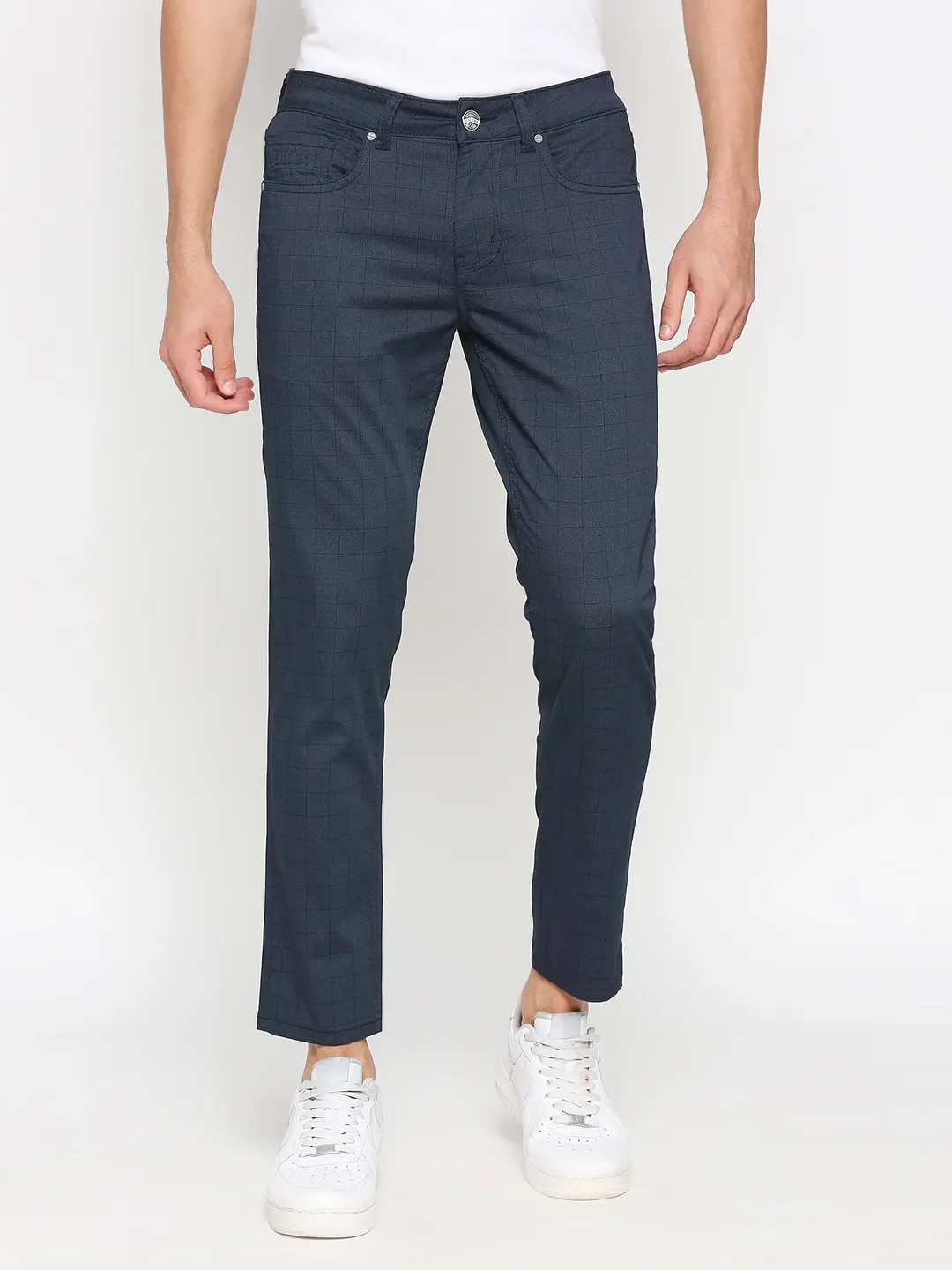 Blue Cropped Fit Men's Chinos by Being Human Clothing