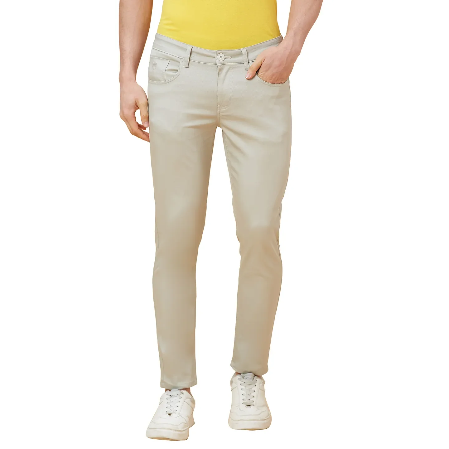 Green Cropped Fit Men's Chinos by Being Human Clothing