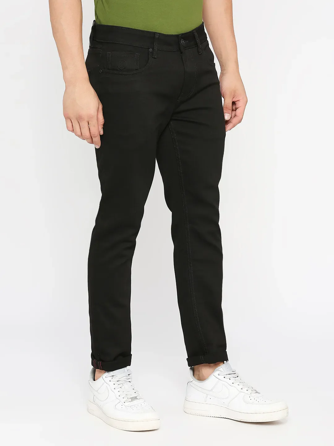 Black Cropped Fit Men's Denims by Being Human Clothing - Image 3