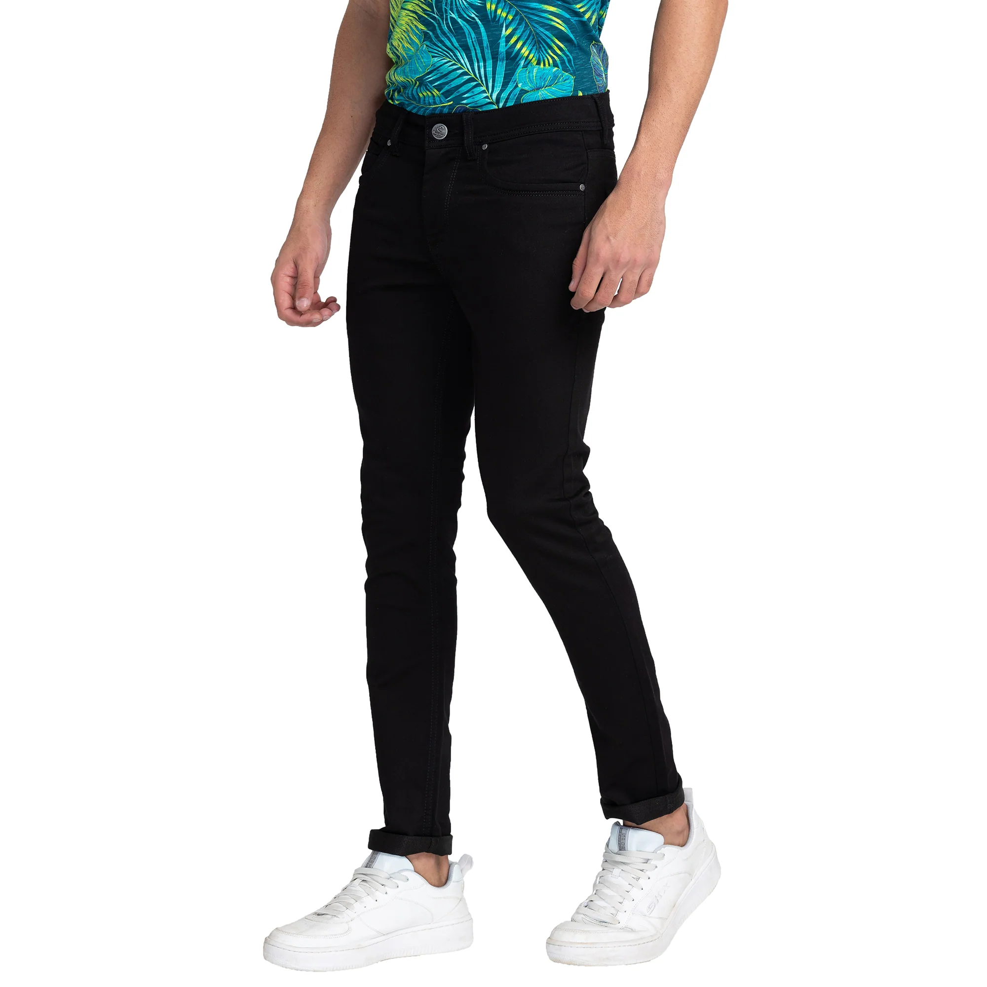 Black Boot Cut Fit Denims For Men By Being Human Clothing - Image 2
